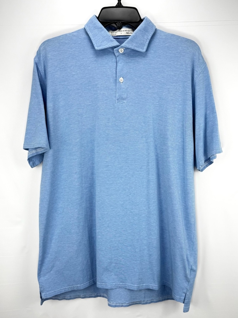 Men's Blue Tailored Fit Hilton Polo Shirt - Classic Short Sleeve